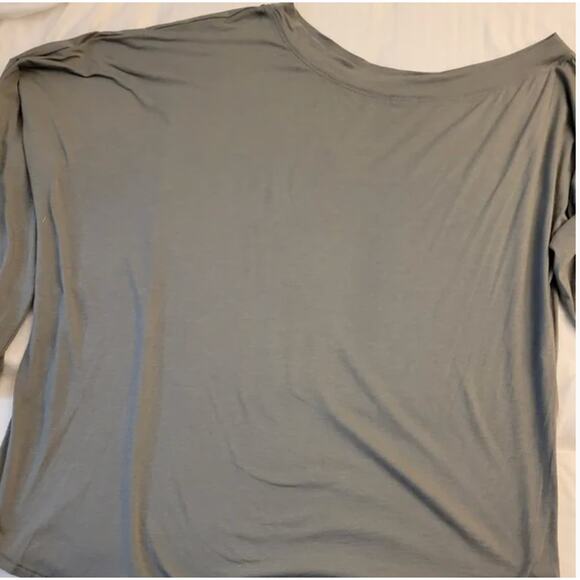 Universal Standard Dolci Top 4XS 00 0 Gray NWT Shirt Tee Off Shoulder Lounge - Picture 3 of 6